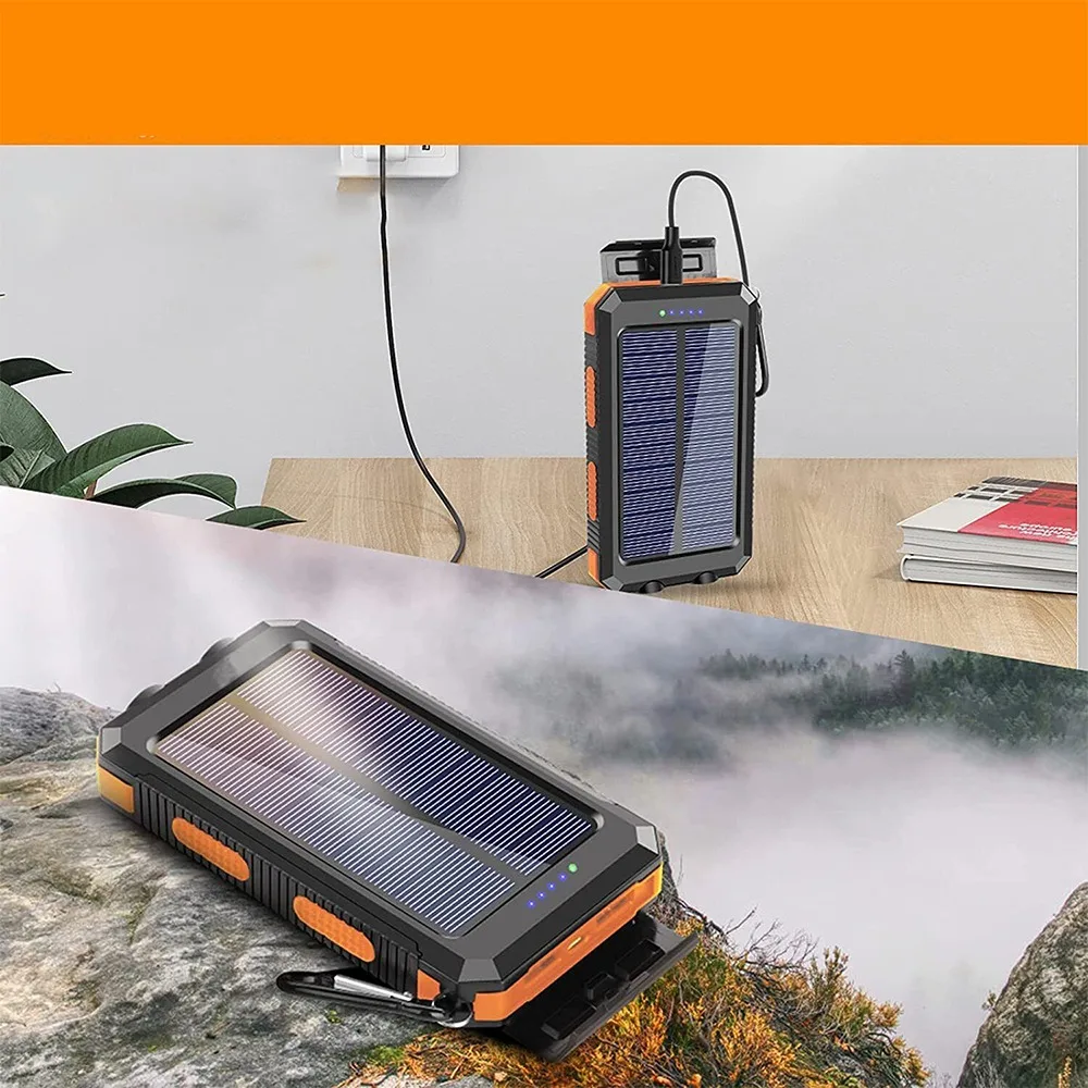 سماعة بلوتوث ضد الماء Y30 + بنك طاقة يعمل بالطاقة الشمسية 10000mA