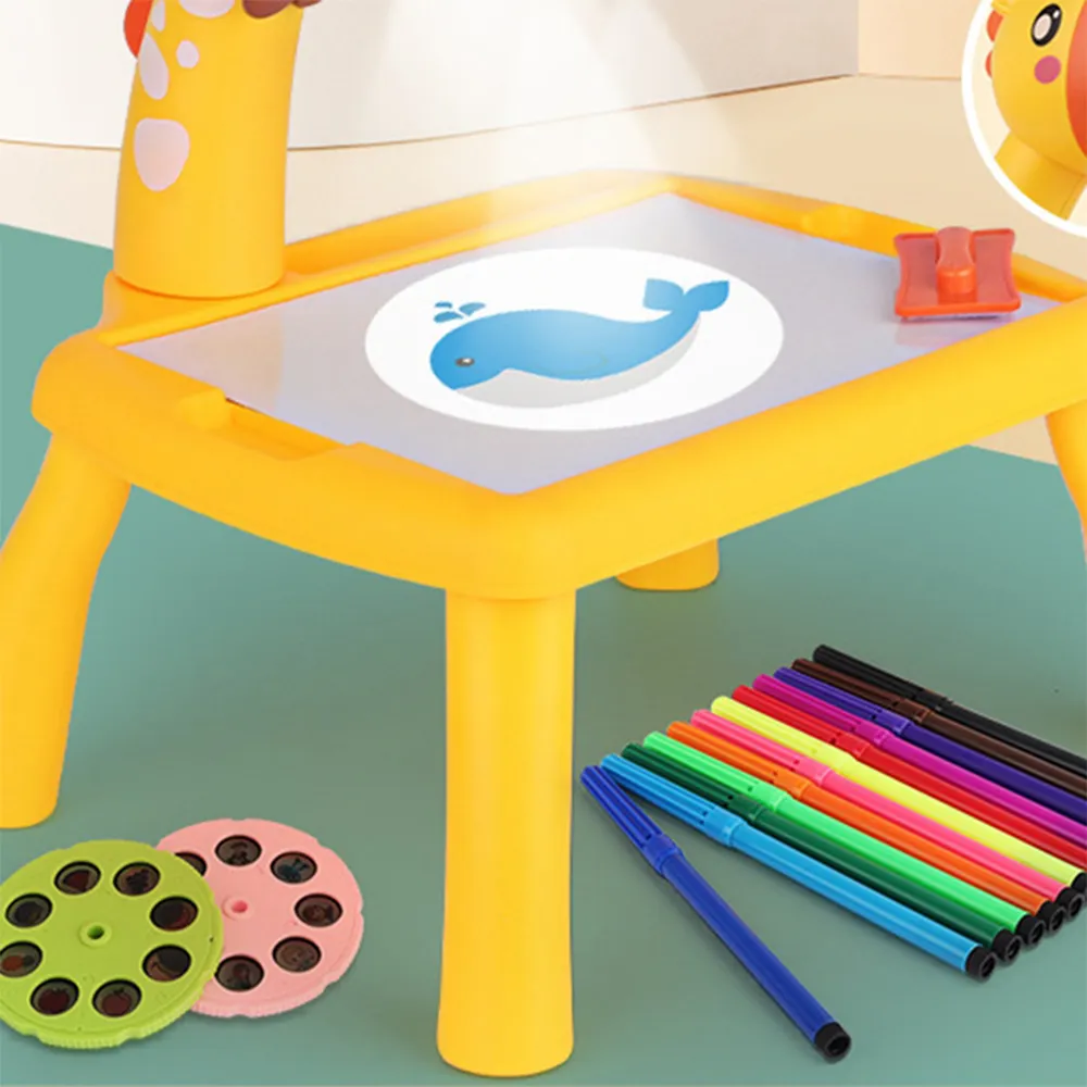 طاولة بجهاز عرض رسم لتعليم الأطفال